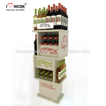 Venda mais vinho com bela vitrine de vidro de madeira para vinho e licor comercial personalizado